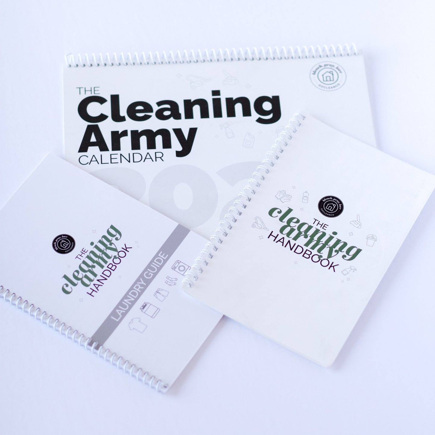 Bundles - 2024 Cleaning Army Calendar + Cleaning Army Handbook + Laundry Guide (Hard Copies)
